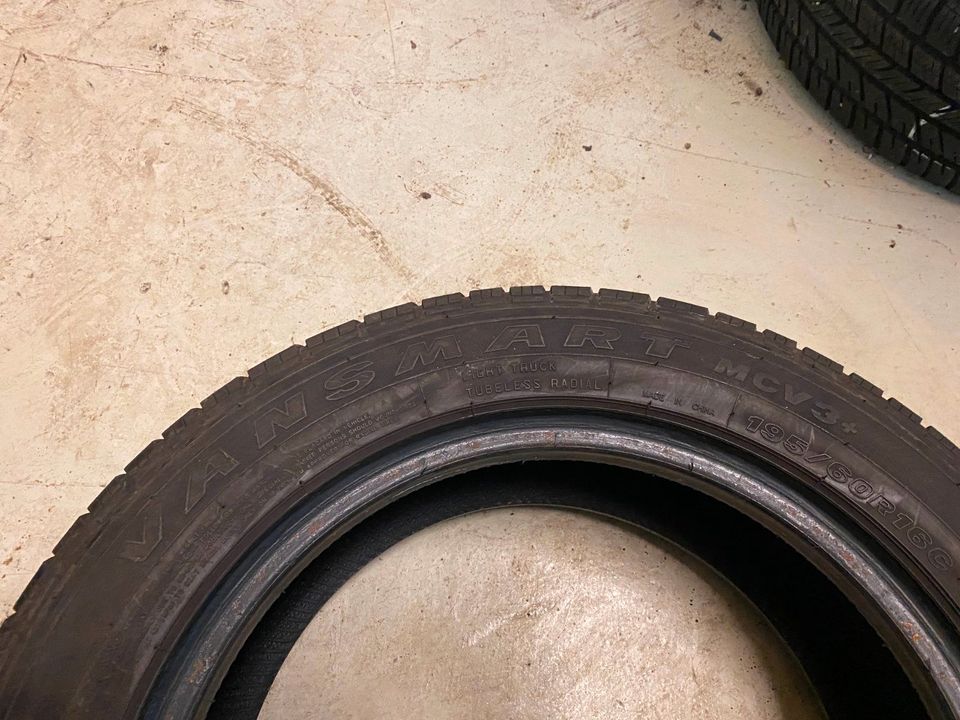 4 Sommerreifen 195/60/R16C 9,3-8,7mm Maxxis mit Montage #D229 in Hanau