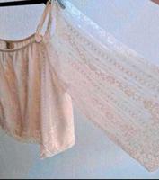 ♥️ H & M Schulterfreie Bluse Häkel Spitze 44 creme edel 7/8 Ärmel Nordrhein-Westfalen - Marienheide Vorschau