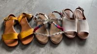 Sandalen 36 neu weiß Kork Senfgelb Leder Paketpreis Bremen - Oberneuland Vorschau