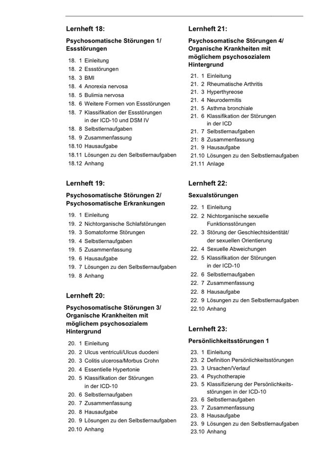 Studiumsmaterial Psychotherapie / HP - Fernstudium Laudius in Leipzig
