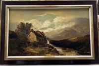 Antiquität Rar  Ölgemälde Schottland Landschaft /Menschen/ Natur Hessen - Fulda Vorschau