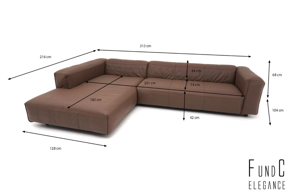 Rolf Benz Mio Garnitur Couch Sofa Eckcouch Ecksofa Leder braun in Unna