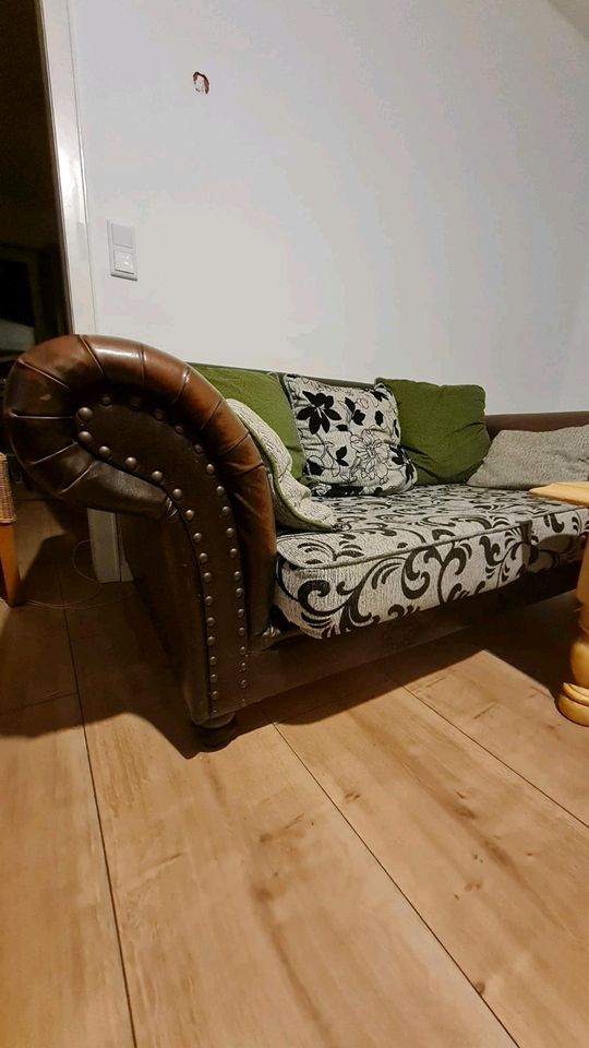 Sofa set 3 2 1 Big kolonial Ohrensessel Couch Echt Leder in Herten