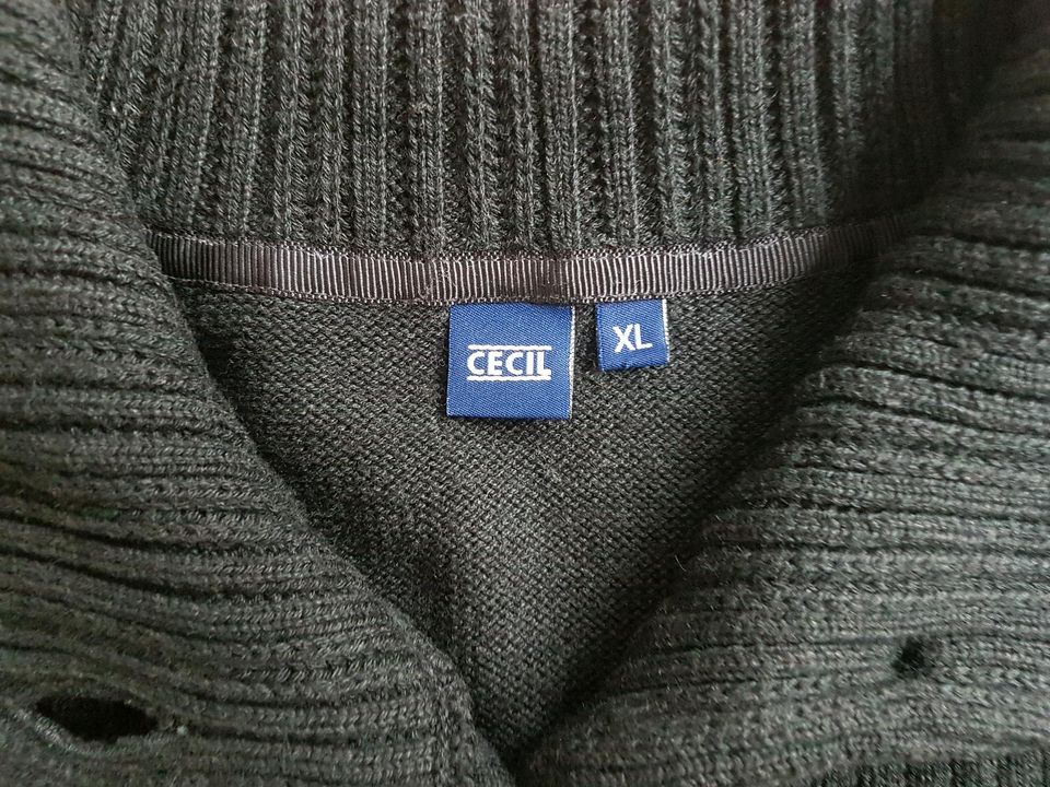 WIE NEU: Cecil Strick-Jacke, Weste, Kurzarm, anthrazit, Gr. XL in Bonn