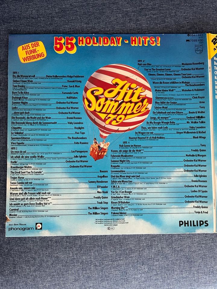 2 LP Langspielplatte Hit-Sommer 79 Philips in Kyritz
