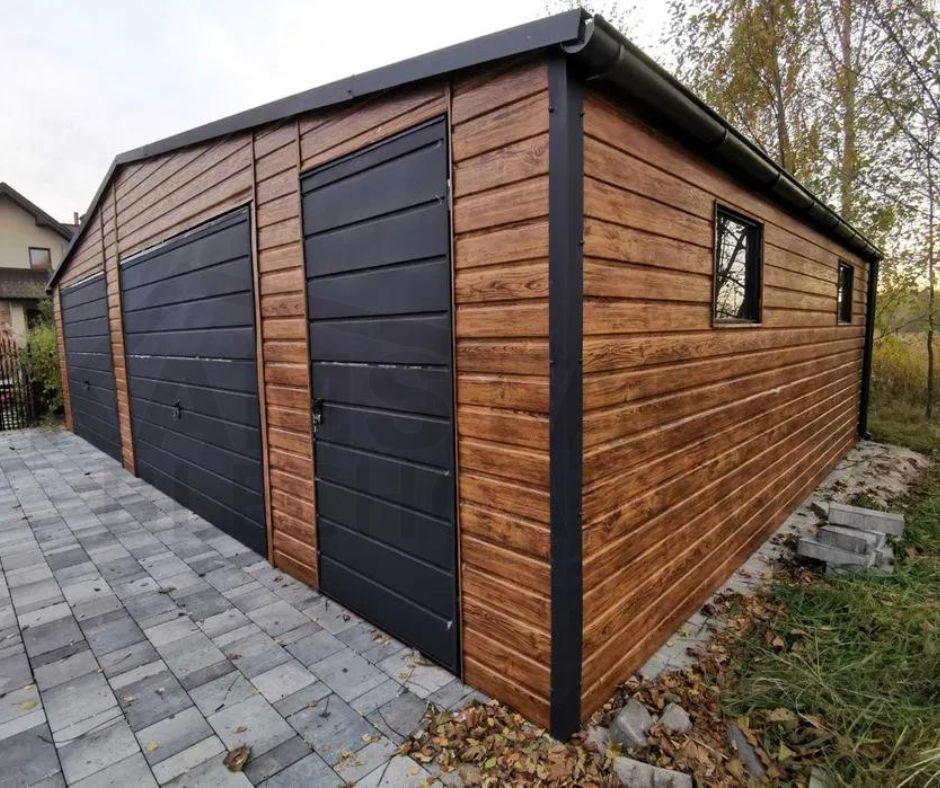 Blechgarage 9x6 | TOP | Holzoptik | Anthrazit | Prestige VERZINKTE KONSTRUKTION. in Elsdorf