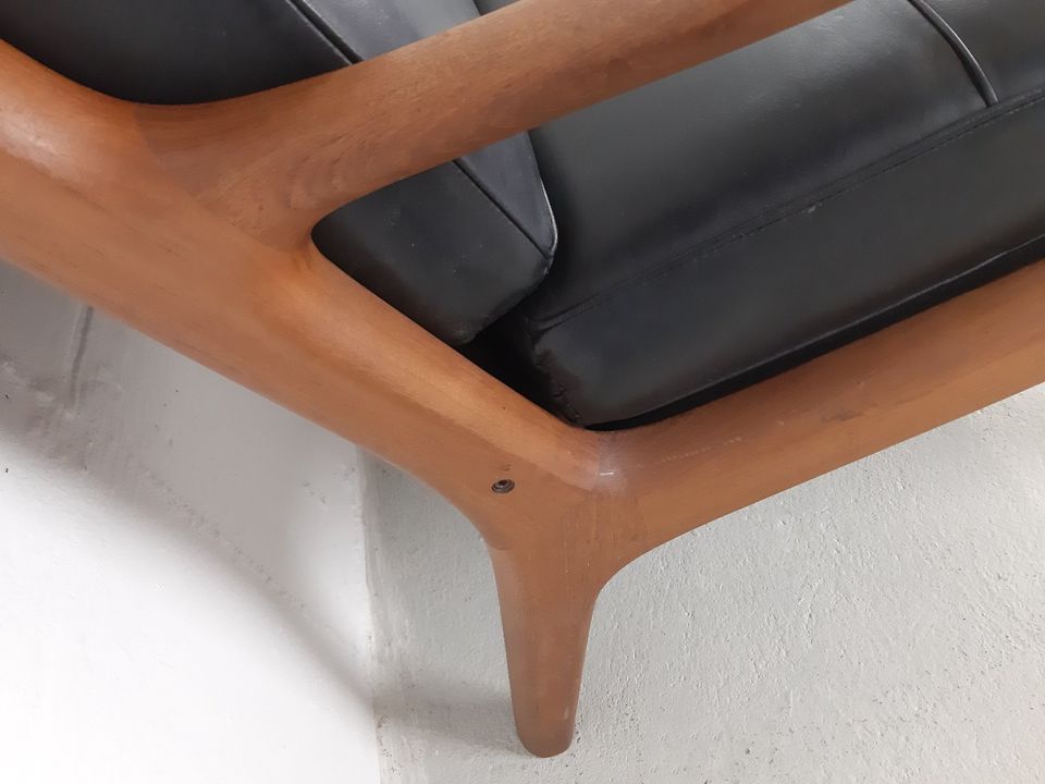 TEAK LEDER Sofa Couch OLE WANSCHER CADO FRANCE & SON MidCentury in München
