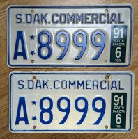 South Dakota Pair Paar Set License Plate USA Nummernschild Schleswig-Holstein - Lübeck Vorschau