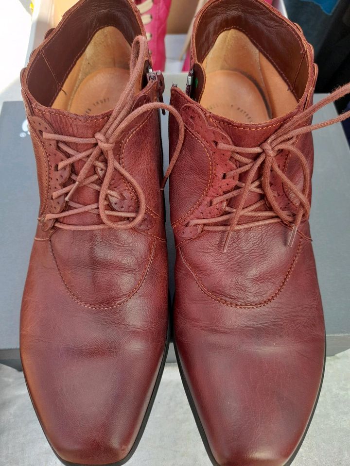 Think Schuh, Stiefelette bordeaux rot Gr. 39 in Kassel