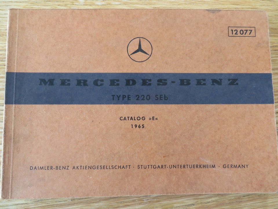 Mercedes 220SEb Lim / Cp / Ca, Teileliste, Orig. SEHR GUT ! in Fehmarn