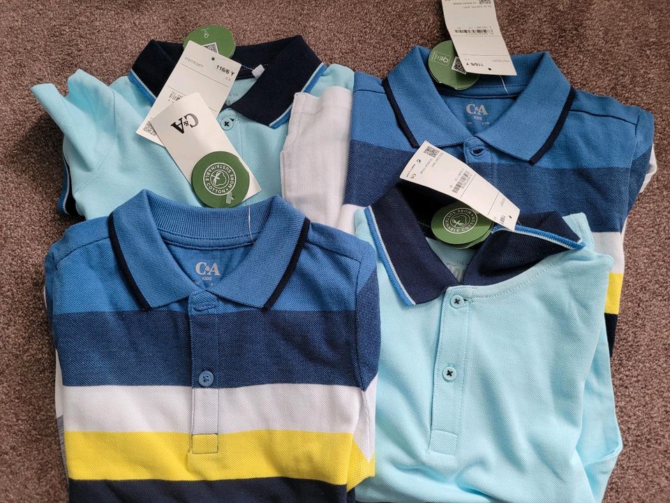 4 Poloshirts Neu Gr. 116 in Velbert