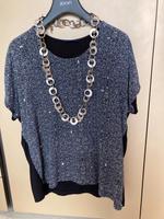 JOOP! Damen Shirt Gr 44 kl. Muster schwarz/weiß vorn 100% Seide Bielefeld - Dornberg Vorschau