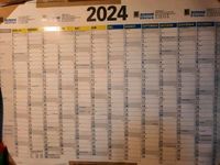 Jahreskalender 2024  ca 100 cm breit und 70 cm hoch zu verschenke Baden-Württemberg - Maselheim Vorschau