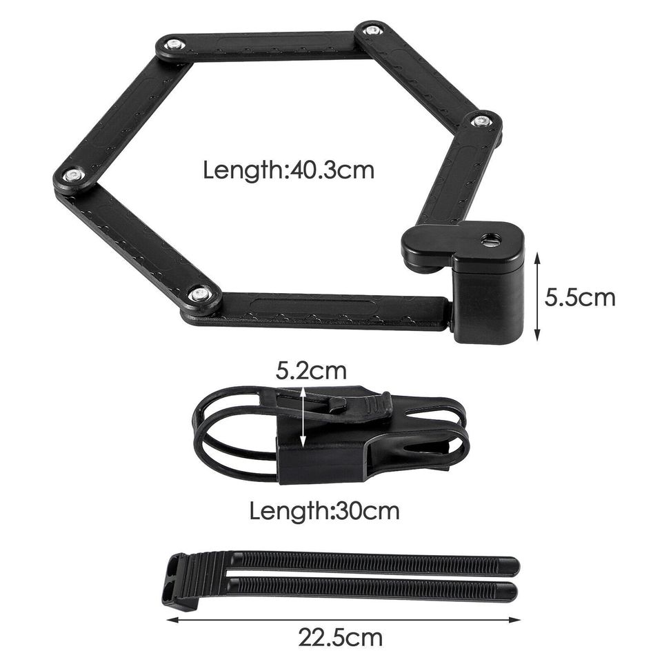 Fahrradschloss Faltschloss Fahrrad Motorradschloss 85 cm Schwarz in Berlin
