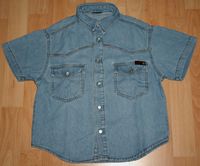 Blaues Jeans-Hemd - Größe 110 - Sommer-Hemd - mit Rückenmotiv Rheinland-Pfalz - Limburgerhof Vorschau