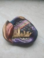 Vintage Brosche Lederbrosche bunt unisex Skyline Anstecker Strass Berlin - Pankow Vorschau