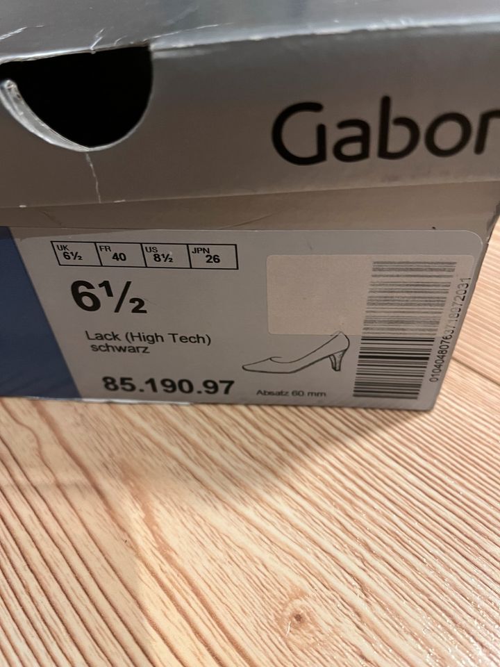 Gabor Pumps Lack Schwarz Größe 6 1/2 neuwertig in Reutlingen