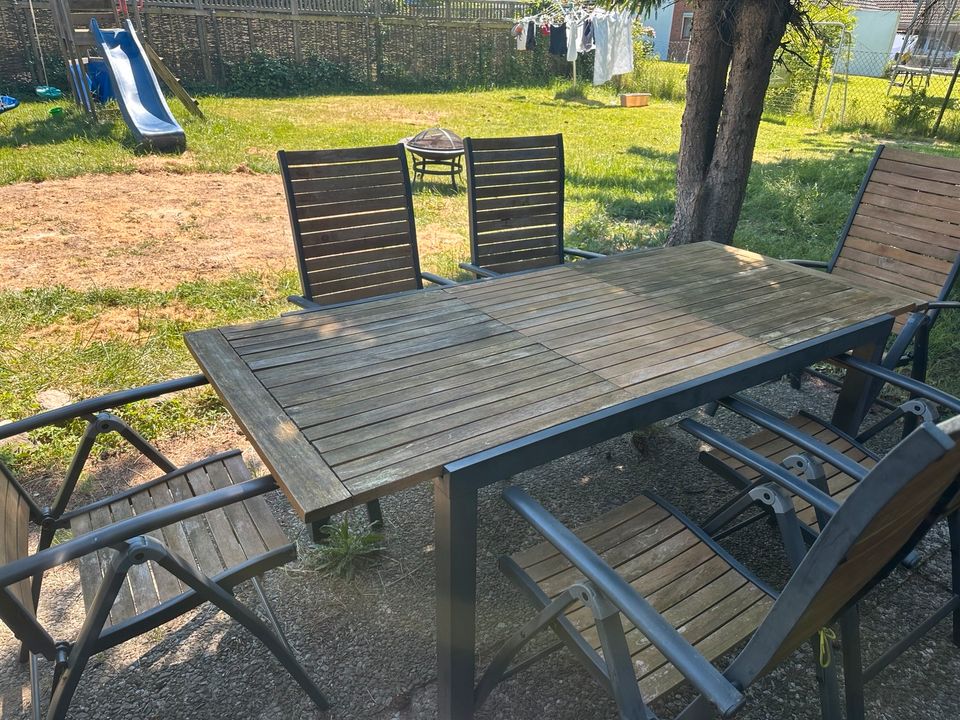 Garnitur Garten Gartenmöbel  6 Stühle und Tisch / Holz Merxx in Stockelsdorf