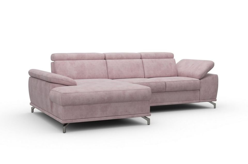 Ecksofa & Hocker 295cm Federkern Schlaffunktion Bettkasten Rose in Köln