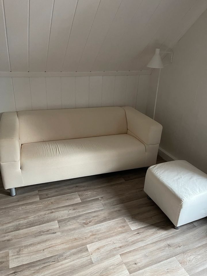 Ikea Klippan Sofa & Hocker in Stuhr