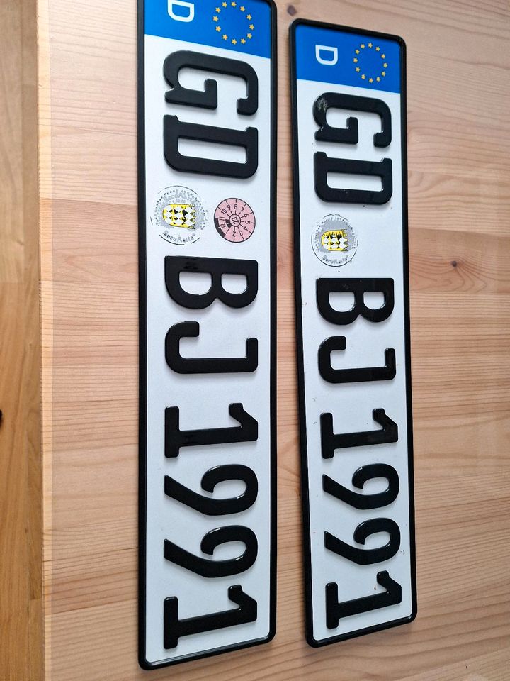 3D Kennzeichen schwarz hochglanz GD - BJ 1991 in Baden-Württemberg -  Westhausen, Tuning & Styling Anzeigen