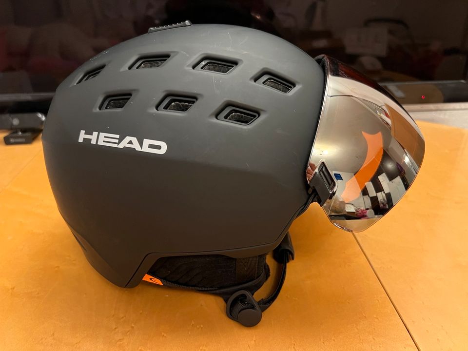 Skihelm HEAD Radar Black M-L 56-59 Sphere Fit Visier Visor in Holzkirchen