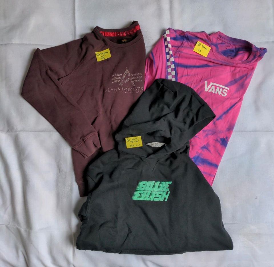 Diverse Pullis/ Shirts, Vans, Alpha Industries, XS in Dinslaken