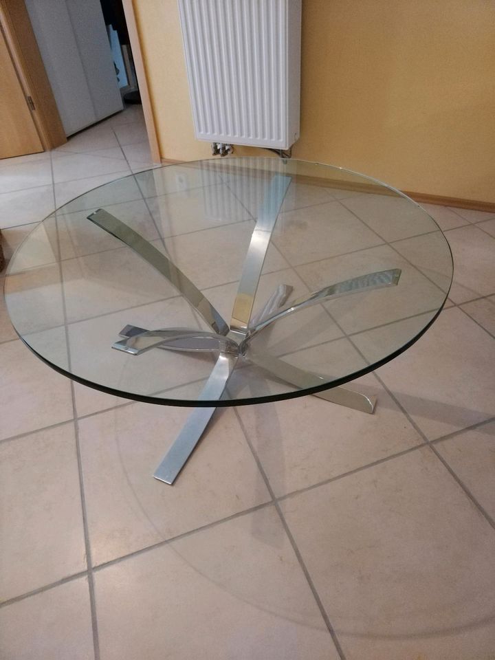 Moderner Wohnzimmer Glastisch massiv in Ulm