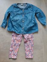 H&M Lilly Dan Set Jeanshemd Jeansbluse Leggins Blumenmuster 92 Rheinland-Pfalz - Kaiserslautern Vorschau