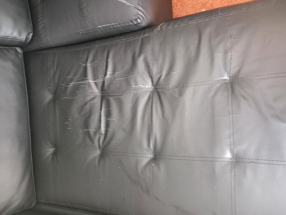 Sofa Couch Wohnlandschaft U Form XL Kunstleder in Itzehoe
