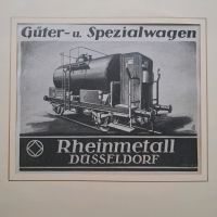 1925 Rheinmetall Güter Spezialwagen Düsseldorf Eisenbahn Werbung Bayern - Lindau Vorschau