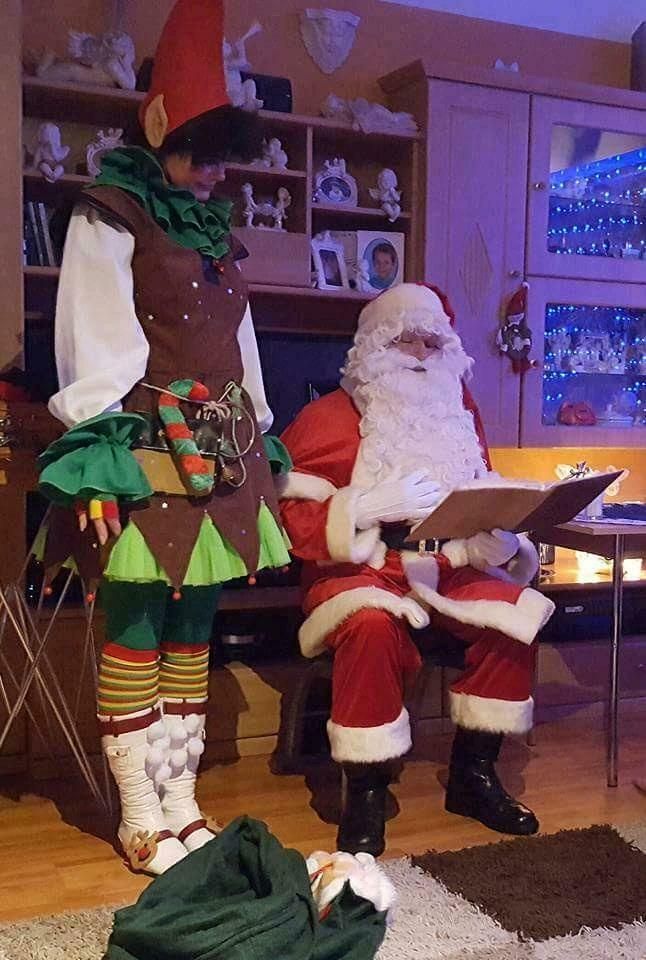 Nikolaus, Weihnachtsmann mit Elfe in Oberhausen
