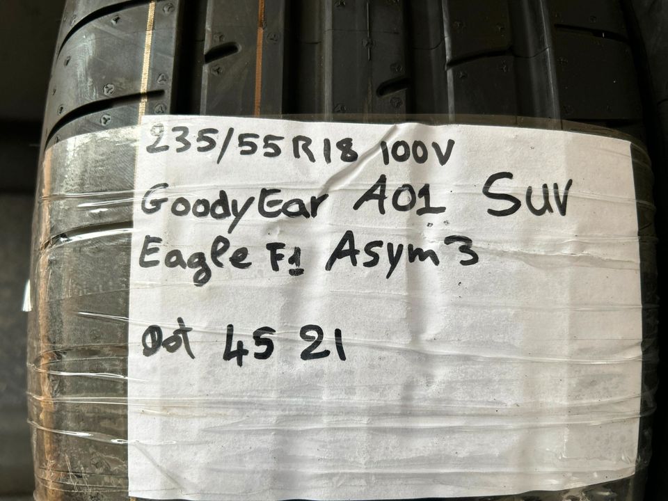 4x Sommerreifen Goodyear Asym3 235/55 R18 100V inkl. Montage in Burgwald