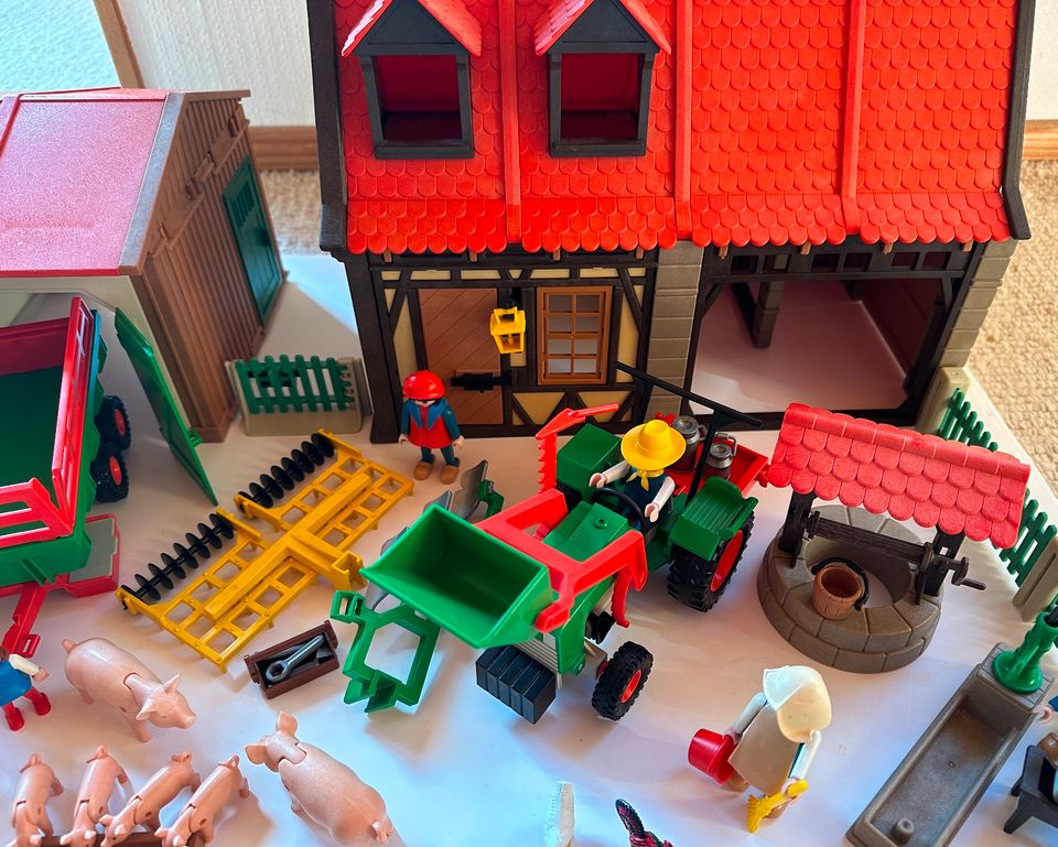 PLAYMOBIL alter Bauernhof mit Geräteschuppen - Ponyhof Traktor in Mainz