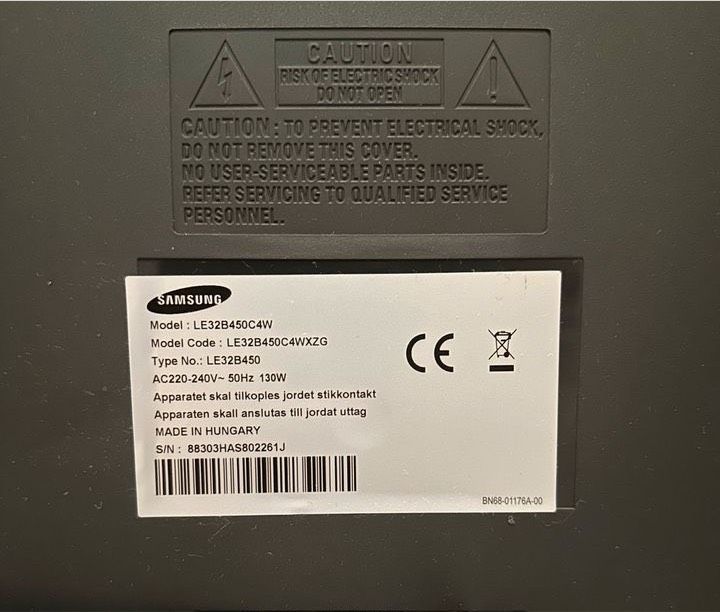 Samsung TV Fernseher LE32B450C4W in Vögelsen