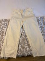 Jeans Hose HM Gr. 44 beige weiß hell Sommer 42 Breit L XL Outfit Süd - Niederrad Vorschau