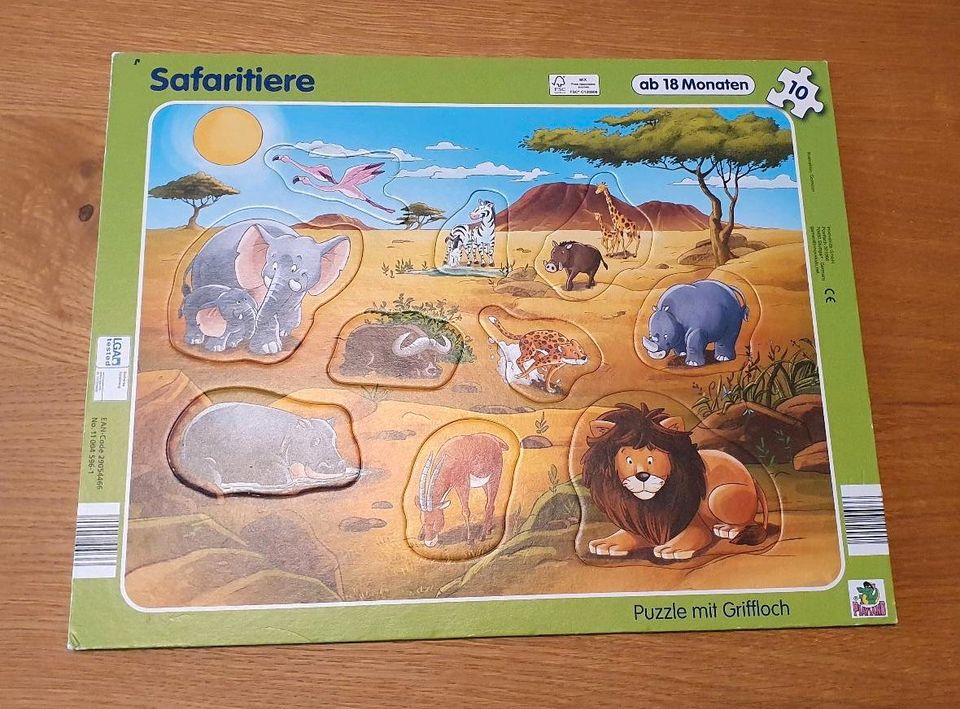 2 Puzzle mit Griffloch / Rahmenpuzzle/ 10 teilig/ zusammen für 3€ in Berlin