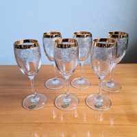 6 Bohemia Crystal Sekt Gläser mit Goldrand / Dekor Vintage Sachsen - Rochlitz Vorschau