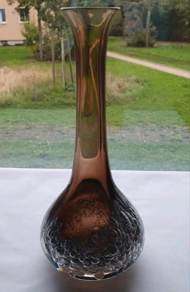 Vase Glas, Rauchtopasvase, Zwiesel Glas „Florida“, Design: Heinri in Erlangen