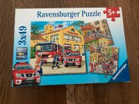 Puzzle Ravensburger Feuerwehreinsatz 3 X 49 Teile Mitte - Tiergarten Vorschau