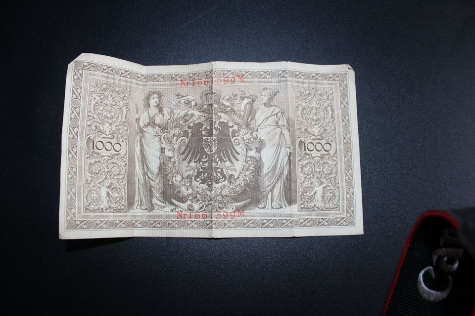 Reichsbanknote 1000 Mark, April 1910 in Hamburg