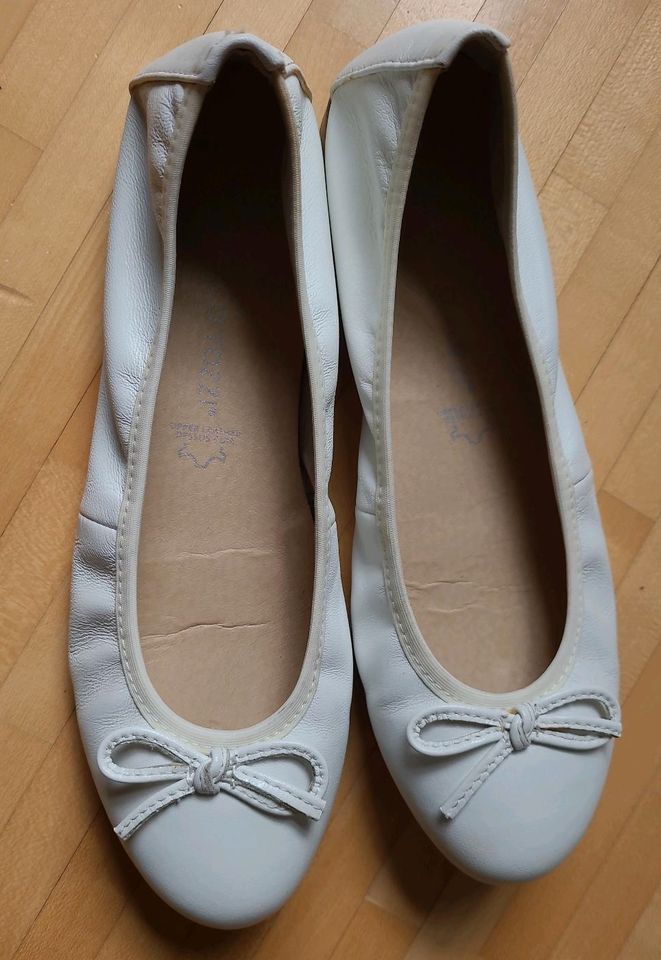 Ballerinas weiß creme Gr. 38 Kommunion Hochzeit in Wellheim