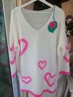 Sahra Love * made in italy Pullover cremeweiß/pink Oversize,  neu Brandenburg - Oranienburg Vorschau