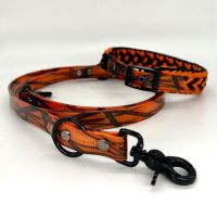 Paracord Biothane Set Leine & Halsband orange schwarz neu Nordrhein-Westfalen - Oberhausen Vorschau