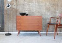 Vintage 60er Teak Kommode Danish 60s MidCentury Cabinet Sideboard Friedrichshain-Kreuzberg - Friedrichshain Vorschau