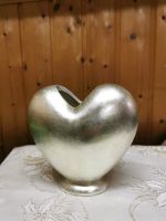 Vase silbernes Herz aus Porzellan Nordrhein-Westfalen - Düren Vorschau