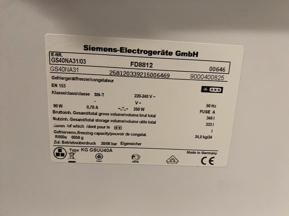 Siemens Gefrierschrank in Osterburken