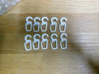 10 Duschvorhangclips, weiß, Kunststoff, 3,5 cm lang, Plastik Baden-Württemberg - Neuenbürg Vorschau