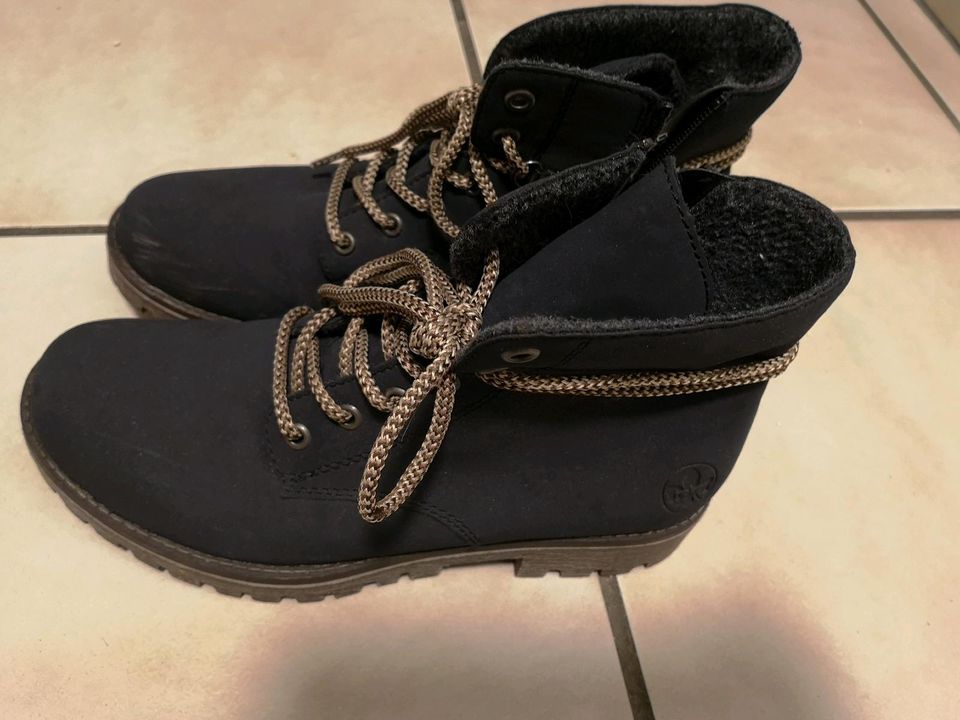 Damen Rieker Winter Schuhe/Stiefeletten, 38, blau in Rösrath