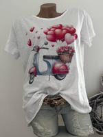 NEU T-Shirt Shirt weiss Roller/Herzluftballons 36 38 40 42 Italy Nordrhein-Westfalen - Mönchengladbach Vorschau